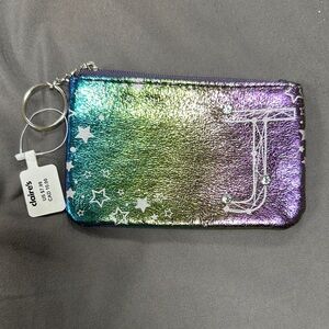 Claire's Iridescent Metallic Keychain Pouch